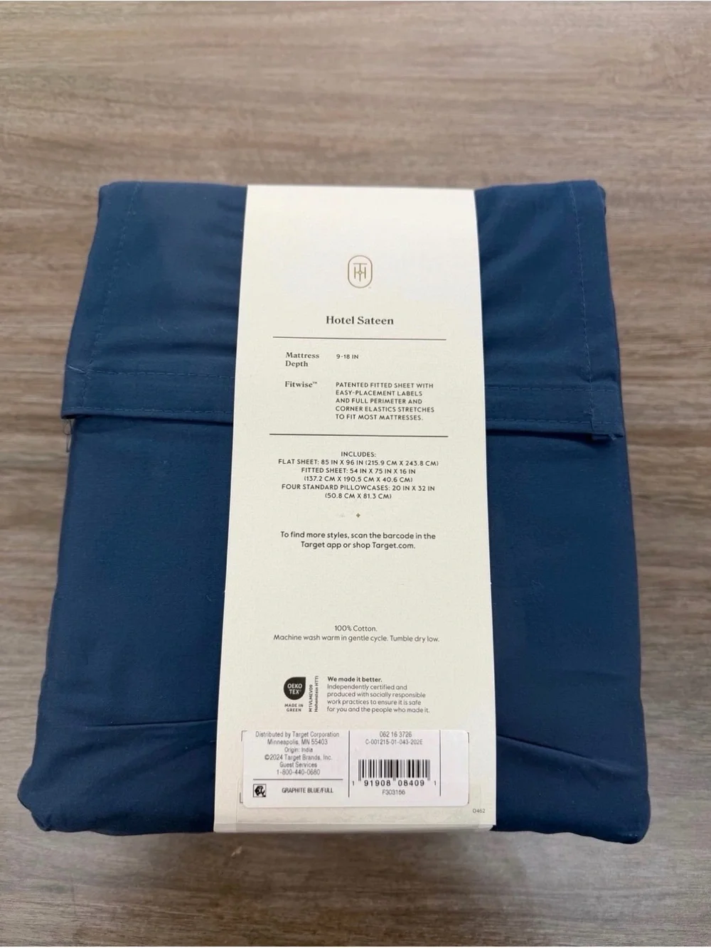Threshold Hotel Sateen Sheet Set - Full Deep Blue